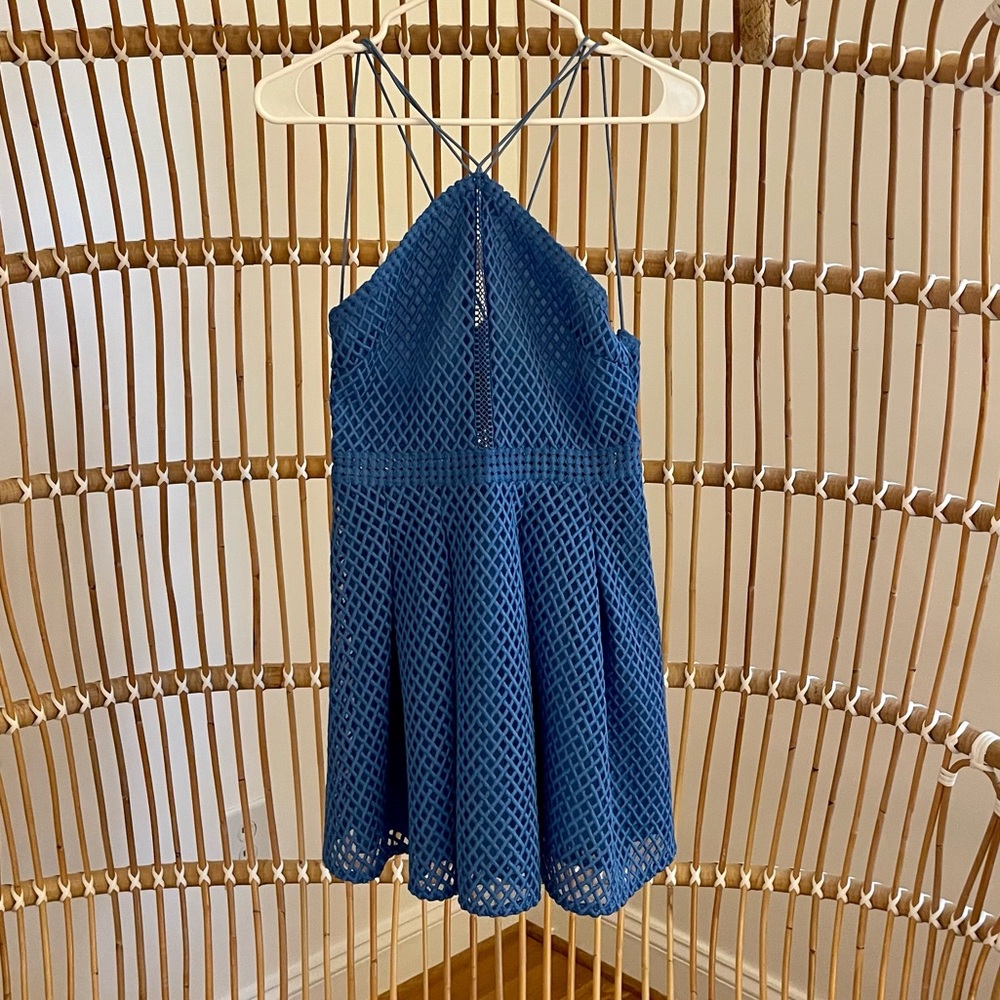 Stylestalker Aster Blue Monroe Mini Circle A-line Cocktail Dress